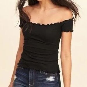 black off the shoulder top